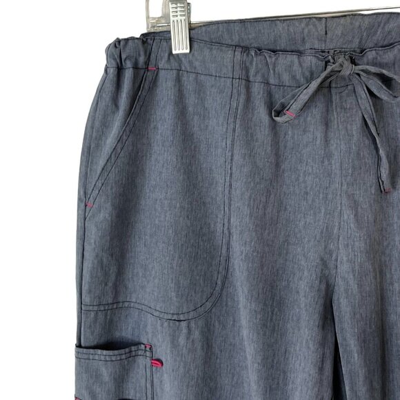Scrubletics Scrub Pants Womens Large Gray Pockets Medical - Picture 6 of 9